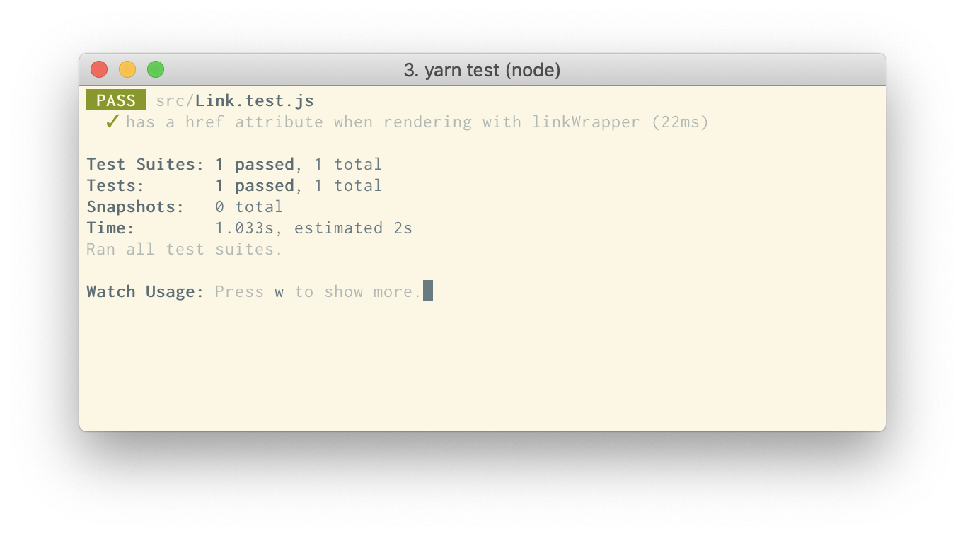 Running a single Jest test